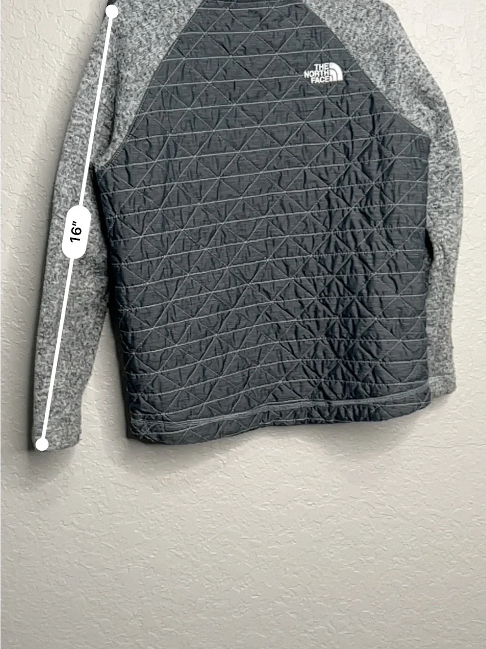 The North Face Toddler Girls Quilted Hooded Jacket Gray Size 6T